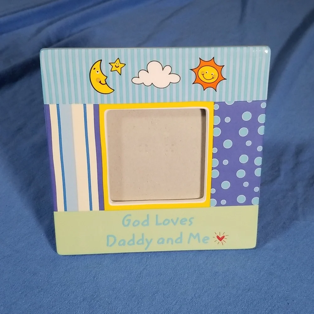 God Loves Daddy and Me Picture Frame